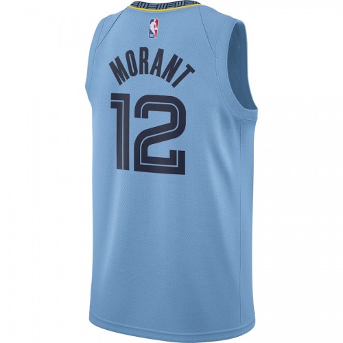 Men's Memphis Grizzlies Ja Morant Jordan Light Blue 2020/21 Swingman Jersey - Statement Edition