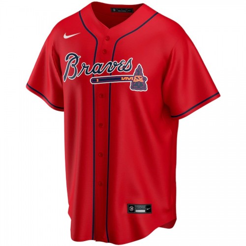 Men's Atlanta Braves Nike Red Alternate Team Jersey