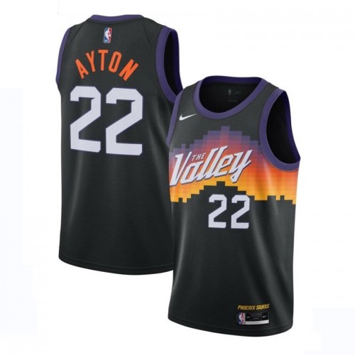 Men's Phoenix Suns DeAndre Ayton #22 Nike Black 2021 Swingman Jersey - City Edition