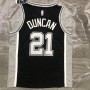 Men's San Antonio Spurs Tim Duncan #21 Nike Black 2020/21 Swingman Jersey - Icon Edition