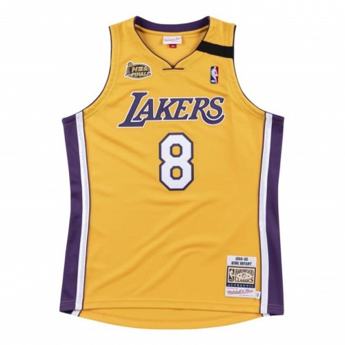 Men's Los Angeles Lakers Home Final Kobe Bryant #8 Throwback Mitchell & Ness Yellow 1999-00 Hardwood Jersey