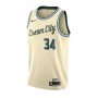 Men's Milwaukee Bucks Giannis Antetokounmpo #34 Nike Cream City  Swingman Jersey - City Edition