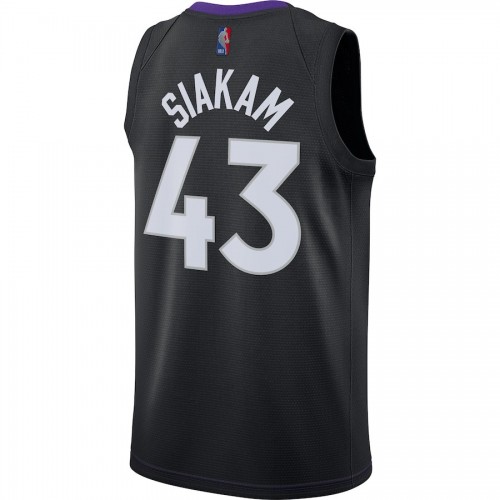 Men's Toronto Raptors Pascal Siakam #43 Nike Black&Purple 2021 Swingman NBA Jersey - Earned Edition