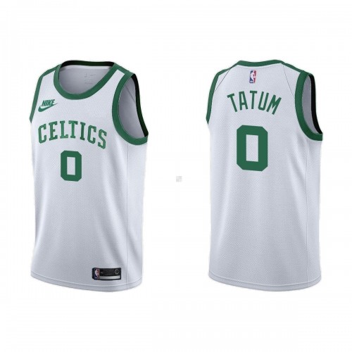 Men's Boston Celtics Jayson Tatum #0 Nike White 2021/22 75th Anniversary Jersey-Classic Edition