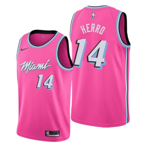 Men's Miami Heat Tyler Herro #14 Pink Swingman Jersey - City Edition