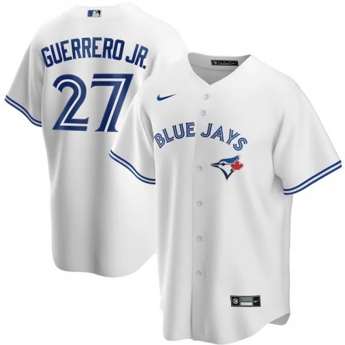 Men's Toronto Blue Jays GUERRERO JR. #27 Nike White Home 2020 Jersey