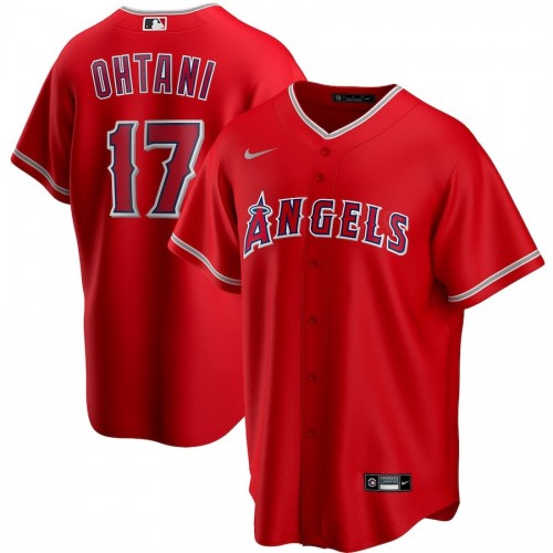 Men's Los Angeles Angels Shohei Ohtani #17 Nike Scarlet 2020 Alternate Jersey