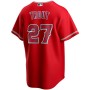 Men's Los Angeles Angels Mike Trout #27 Nike Scarlet 2020 Alternate Jersey