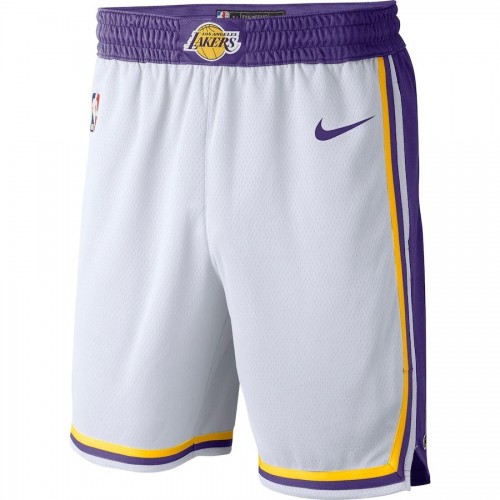 Men's Los Angeles Lakers Nike White 2019/20 Swingman Short - Association Edition