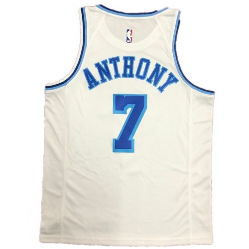 Men's Los Angeles Lakers Carmelo Anthony #7 Nike White Swingman NBA Jersey - Classic Edition