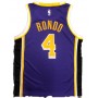 Men's Los Angeles Lakers Rajon Rondo #4 Jordan Purple Swingman NBA Jersey - Statement Edition