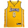 Men's Los Angeles Lakers Russell Westbrook #0 Nike Yellow Swingman NBA Jersey - City Edition