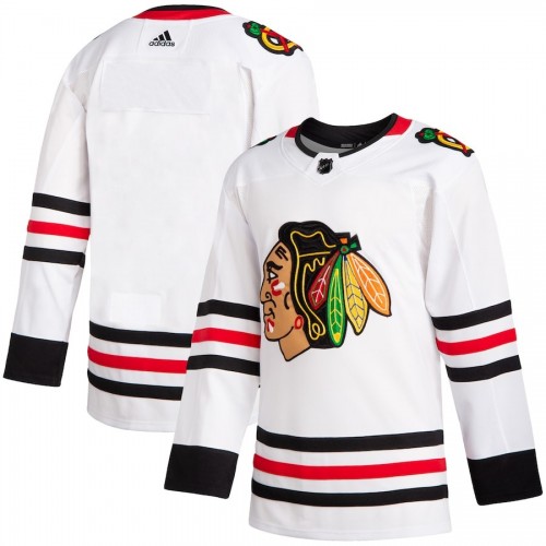 Men's Chicago Blackhawks adidas White Away Authentic Custom Jersey