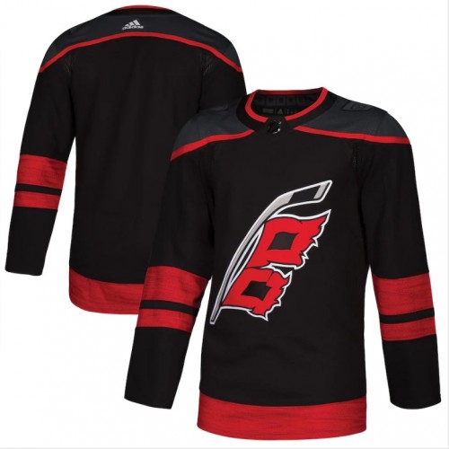 Men's Carolina Hurricanes adidas Black Alternate Authentic Custom Jersey