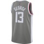 Men's LA Clippers Paul George #13 Nike Gray 2020/21 Swingman Player Jersey - Earned Edition