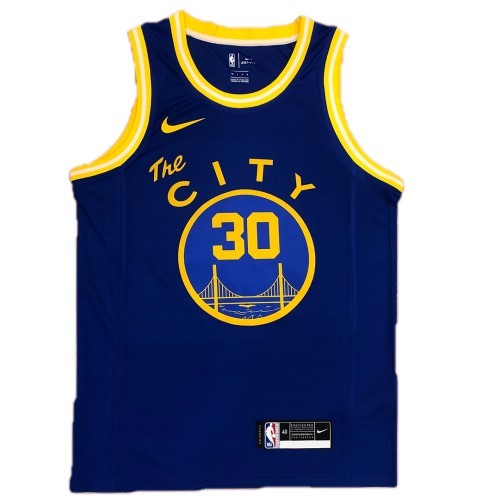 Men's Golden State Warriors Stephen Curry #30 Nike Royal Hardwood Classics 2020/21 Swingman Jersey- Classic Edition