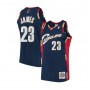 Men's Cleveland Cavaliers LeBron James #23 Throwback Mitchell & Ness Navy 2008-09 Hardwood Classics Jersey