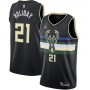 Men's Milwaukee Bucks Jrue Holiday #21 Jordan Black 2020/21 Swingman Jersey - Statement Edition