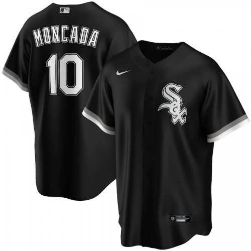 Men's Chicago White Sox Yoán Moncada #10 Nike Black Home 2020 Jersey