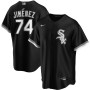 Men's Chicago White Sox Eloy Jimenez #74 Nike Black Alternate Jersey