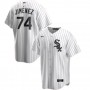 Men's Chicago White Sox Eloy Jimenez #74 Nike White&Roayl Home Jersey