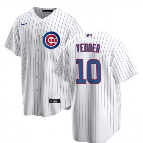 Men's Chicago Cubs Eddie Vedder #10 Nike White Home Player Jersey