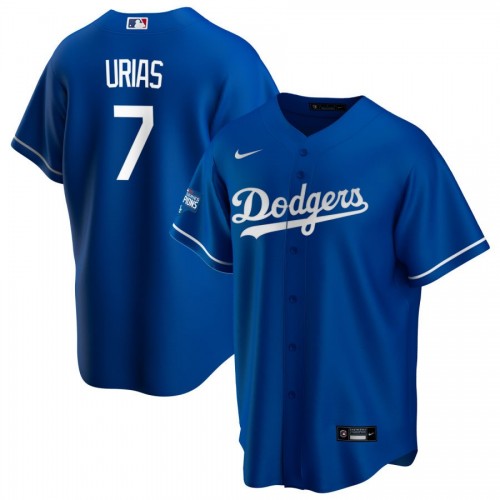 Men's Los Angeles Dodgers Julio Urías #7  Nike Royal 2020 World Series Champions Home Jersey