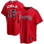 Men's Atlanta Braves Ronald Acuña Jr. #13 Red 2020 Player Jersey