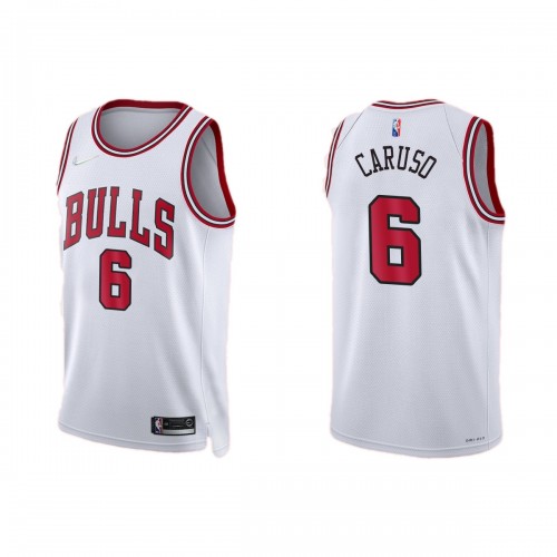 Men's Chicago Bulls Alex Caruso #6 Nike White 2021/22 Diamond Swingman NBA Jersey - Icon Edition