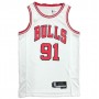 Men's Chicago Bulls Dennis Rodman #91 Nike White 2021/22 Swingman NBA Jersey - Icon Edition