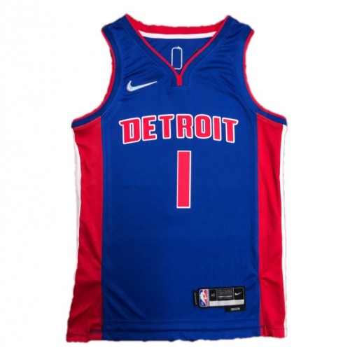 Men's Detroit Pistons Allen Iverson #1 Nike Blue 2021/22 Swingman NBA Jersey - Icon Edition