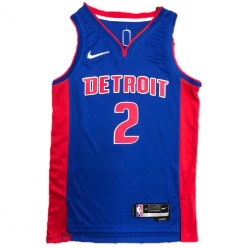 Men's Detroit Pistons Cade Cunningham #2 Nike Blue 2021/22 Swingman NBA Jersey - Icon Edition