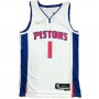 Men's Detroit Pistons Allen Iverson #1 Nike White 2021/22 Swingman NBA Jersey - Icon Edition