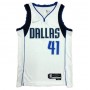 Men's Dallas Mavericks Dirk Nowitzki #41 Nike White 2021/22 Swingman NBA Jersey - Icon Edition