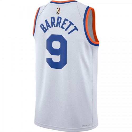 Men's New York Knicks RJ Barrett #9 White 2021/22 Swingman Jersey - Classic Edition