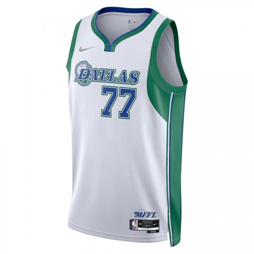 Men's Dallas Mavericks Luka Doncic #77 White 2021/22 Swingman Jersey - City Edition