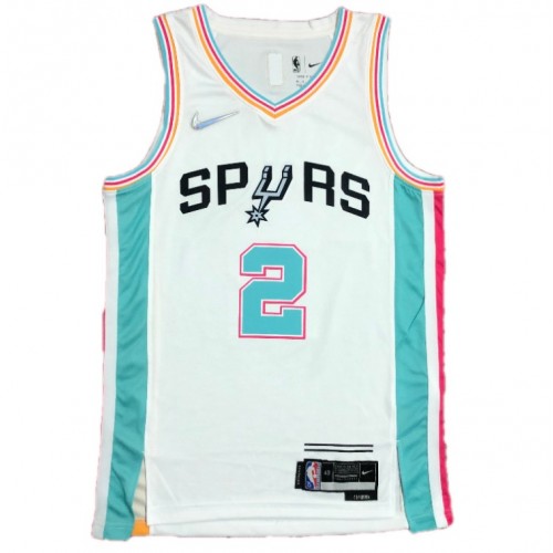 Men's San Antonio Spurs Kawhi Leonard #2 Nike White 2021/22 Swingman Jersey - City Edition