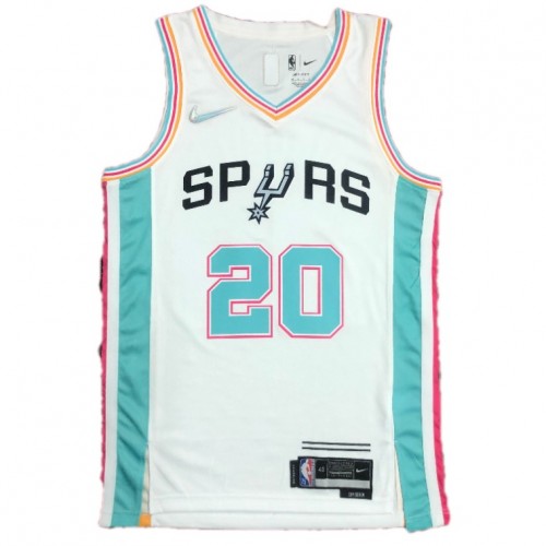 Men's San Antonio Spurs Manu Ginobili #20 Nike White 2021/22 Swingman Jersey - City Edition