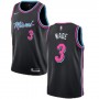 Men's Miami Heat Dwyane Wade #3 Black Swingman Jersey - City Edition