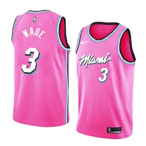 Men's Miami Heat Dwyane Wade #3 Pink 19-20 Swingman Jersey - City  Edition