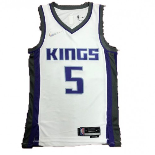 Men's Sacramento Kings De'Aaron Fox #5 Nike White 2021/22 Swingman NBA Jersey - Association Edition