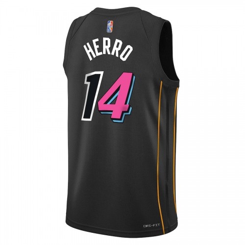 Men's Miami Heat Tyler Herro #14 Nike Black 2021/22 Swingman Jersey - City Edition