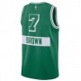 Men's Boston Celtics Jaylen Brown #7 Nike Green 2021/22 Swingman Jersey - City Edition