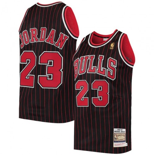 Men's Chicago Bulls Michael Jordan #23 Mitchell&Ness Black 1996/97 Hardwood Classics Swingman Jersey