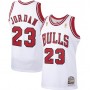 Men's Chicago Bulls Michael Jordan #23 Throwback Mitchell & Ness White 1996-97 Hardwood Classics Player Jersey