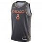 Men's Chicago Bulls Zach LaVine #8 Nike Black 2020/21 Swingman Jersey - City Edition