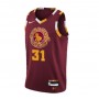 Men's Cleveland Cavaliers Jarrett Allen #31 Nike Wine 2021/22 Swingman NBA Jersey - City Edition