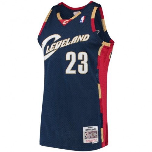 Men's Cleveland Cavaliers LeBron James #23 Throwback Mitchell & Ness Navy 2008-09 Hardwood Classics Jersey