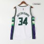 Men's Milwaukee Bucks Giannis Antetokounmpo #34 Nike White 21/22 Swingman NBA Jersey - City Edition