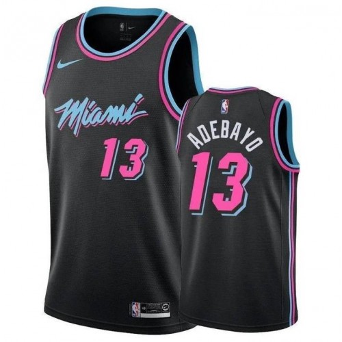 Men's Miami Heat Bam Adebayo #13 Black 19-20 Swingman Jersey - City Edition